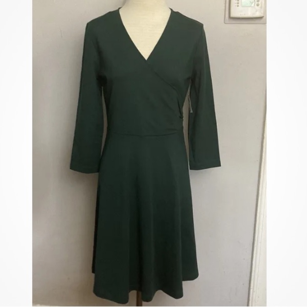 5-29 Lark & Ro Green dress 12 Career Versatile NEW